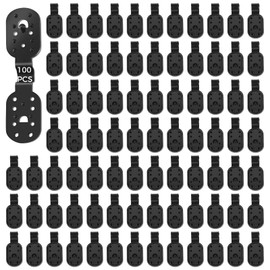 100 PCS Shade Cloth Clips, Heavy Duty Plastic Clips for Sun Shade Net, Detachable and Reusable, Multi-Hole Design, Windproof Clips for Gardening Shade Cloth, Anti Bird Netting, Awning