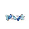 Self Love Rings for Women Non Tarnish Earrings Rhinestone Blue