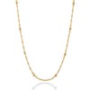 Miabella Italian 18K Gold Over Silver Singapore Bead Chain Station