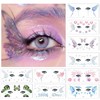 BelleVive 10 Sheets Glitter Fairy Makeup Set Accessories for Women Butterfly Face Temporary Tattoo Stickers for Eyes Princess Rave Party Favors