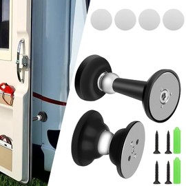 Linkstyle Magnetic RV Door Stopper, 2PCS Stainless Steel RV Baggage Door Catch, No Drilling for Wall, Camper, Trailer, Motor Home, Boat