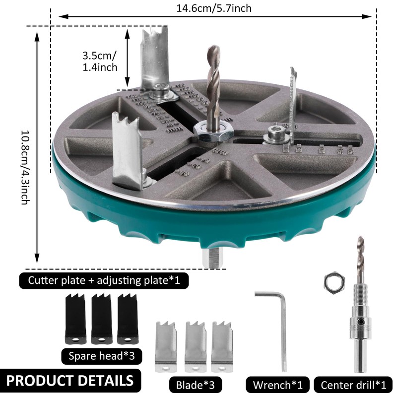 Adjustable Hole Saw Kit Metal Adjustable Punching Saw Multifunctional Woodworking