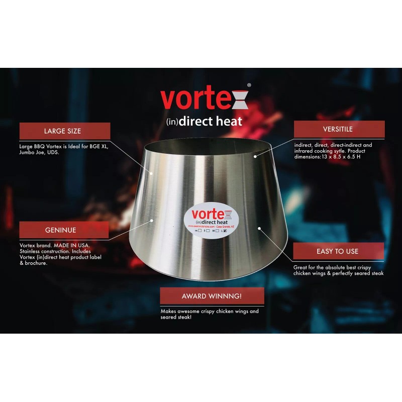 Thunerdome BBQ Vortex LARGE SIZE BBQ Vortex™ XL BGE UDS