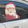 2pcs Santa Car Stickers Christmas Decals PVC Visible Inside Window