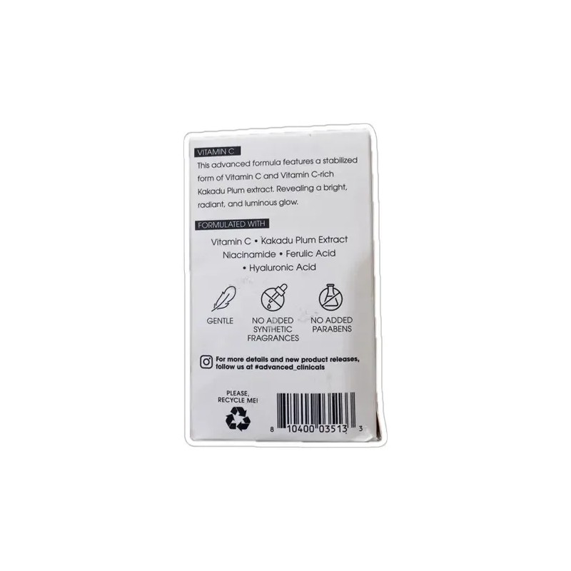 Advanced Clinicals Gel De Crema Facial Con Vitamina C