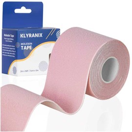 Klyranix Moleskin for Blisters, Ultra-Thin Cotton Padding (2" x 16') Moleskin for Feet, Blister Prevention Tape Calluses & Friction Relief, Durable, Easy-Cut Mole Skin Tape Roll for Runners, Hikers