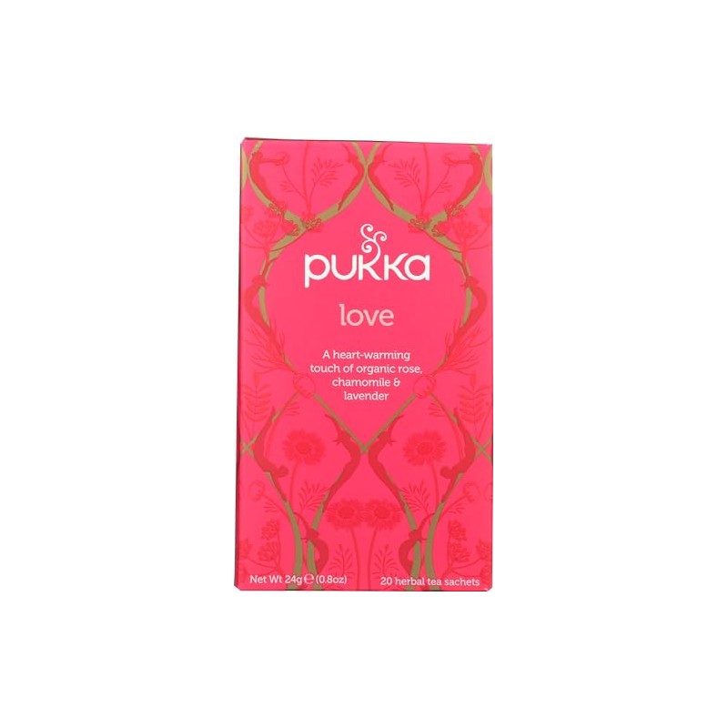 Pack of 1 x Pukka Herbal Teas Love Organic Rose