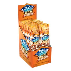 Blue Diamond Almonds, BOLD Flavored Habanero BBQ On-The-Go Snack Nuts Perfect for Road Trips, Lunches, Kids and Adults, 1.5 Single Serving Tubes, 12 Pack