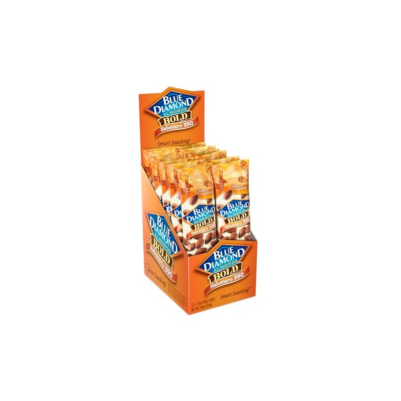 Blue Diamond Almonds, BOLD Flavored Habanero BBQ On-The-Go Snack Nuts