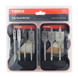 TIMCO F7SET Flat Wood Twin Cutting Edge Bit Set - 7pc