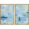 Ashbrook Framed Canvas Print Wall Art Set Blue and Aqua