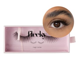 fleeky Magic Lashes - Vegan & Cruelty-Free Fake Lashes for Your Perfect Look on Fleek, Artificial Eyelashes for Gluing Made of Synthetic Hair (Just Lashes, Buttercup)