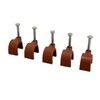 Brown Round Cable Clips (10mm)