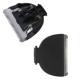 2 Pack Trimmer Replacement Ceramic Blades for Meridian&MANSPOT Grooming Trimmer, Replacement Blades Compatible with Meridian Body Trimmer (Onyx & Sage)-Black