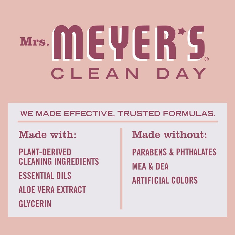 MRS. MEYER'S CLEAN DAY Liquid Dish Soap, Rose Scent, 16