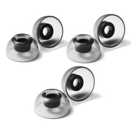 AZLA SednaEarfit Crystal for TWS [Eartips M/ML/L sizes, 1 pair each] High-grade eartips using highest-grade German premium LSR material, designed for completely wireless earphones