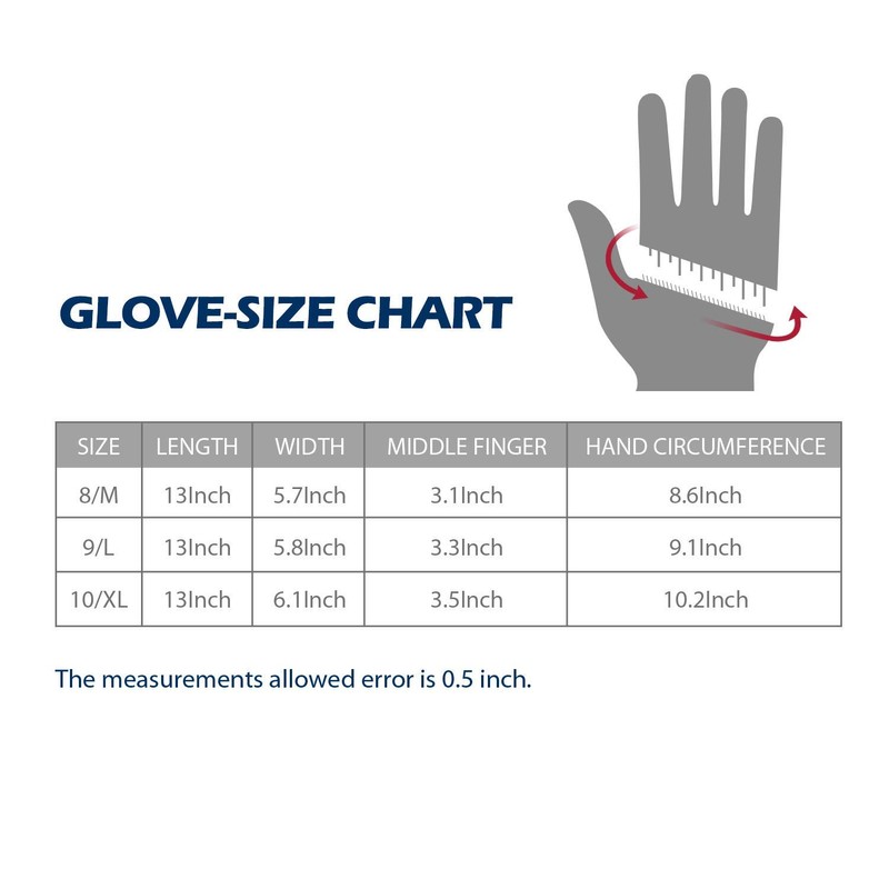 BOOMJOY 3 Pairs Cleaning Gloves, Nitrile Rubber Kitchen Gloves Heavy