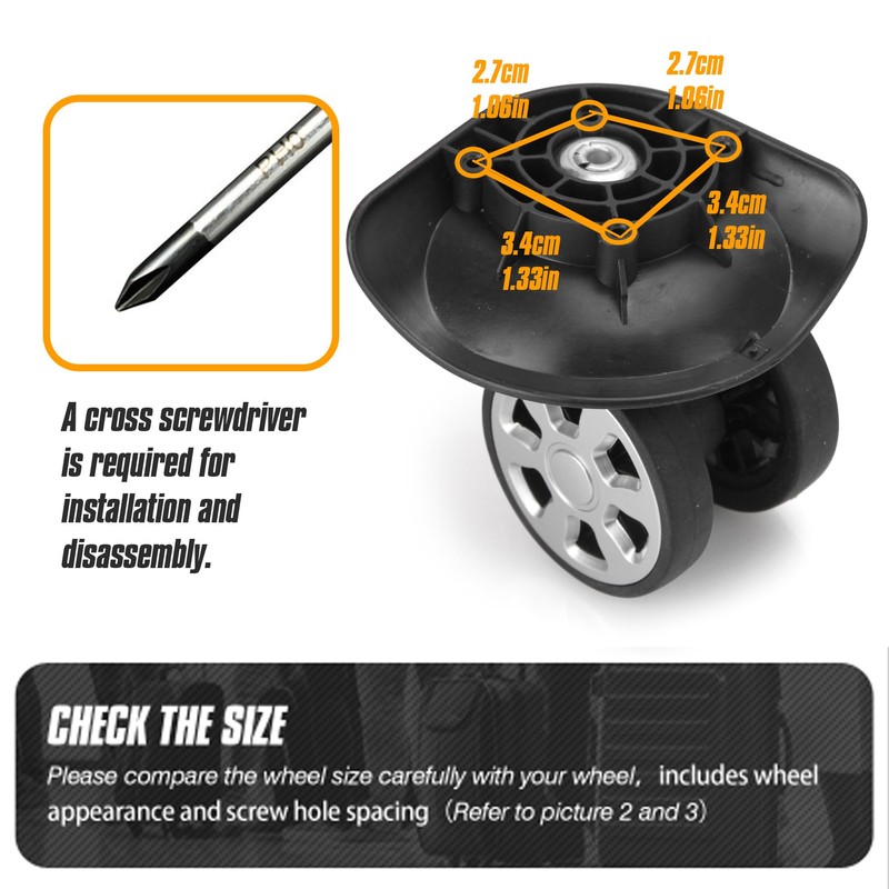 Volein Suitcase Wheels Replacement Wheels for Suitcase Replacement Wheels with