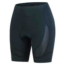 Women Cycling-Shorts-Underwear 3D Padding -Bike Shorts - Cycling Underwear for Spinning Class (S Black)