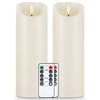 5plots 9" x 3" Flickering Flameless Candles - Battery Operated