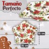 J.H. Company Charola Plana Navideña De Plastico Decorativa Cocina Postres