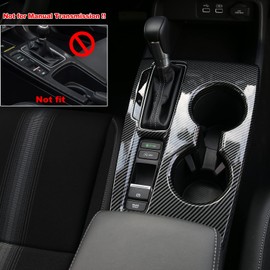 CKE for Honda Civic 2025 2024 2023 2022 with CVT Car Center Console Cover Gears Gear Panel Gear Shift Knob Cover Trims for Honda Civic Accessories -Carbon Fiber Style