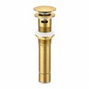 FROPO Metal Pop Up Bathroom Sink Drain with Overflow, Brushed