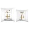 Messerschmitt Bf 108 Taifun WW2 German Plane Diagram Throw Pillow