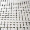 Stone Center Online T93B2XP Thassos White Marble Round Mosaic Tile