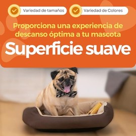 Cama para Perro, Resistente, Confortable, con Relleno Suave, Medidas y Color a Elegir (Small, CafeBeige)                                              