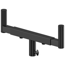 Rimous Heavy Duty Dual Fork Bracket Speaker Mount Bar Mounting Adjustable Width 13.78"- 20.47" | Fork Speaker Pole Mount Bar Adapter for PA/DJ Speakers with 35mm Pole Hole, Single