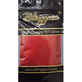 Blinggasm Premium Solvent Resistant Polyester Glitter 3.5 oz by Weight .008 or .015 for Tumblers Decoration Crafts Nails Cosmetics Body Paint (Holographic #7 LB304 Dark Red, .008 (1/128") 3.5 oz)