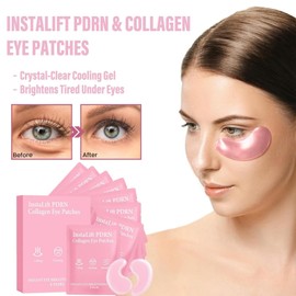 Instalift PDRN & Collagen Eye Patches, Under Eye Patches for Puffy Eyes and Dark Circles & Fine Lines, with Niacinamide, Hydrolyzed Collagen, Deeply Hydrating Anti-Wrinkle Eye Mask (8Pairs)