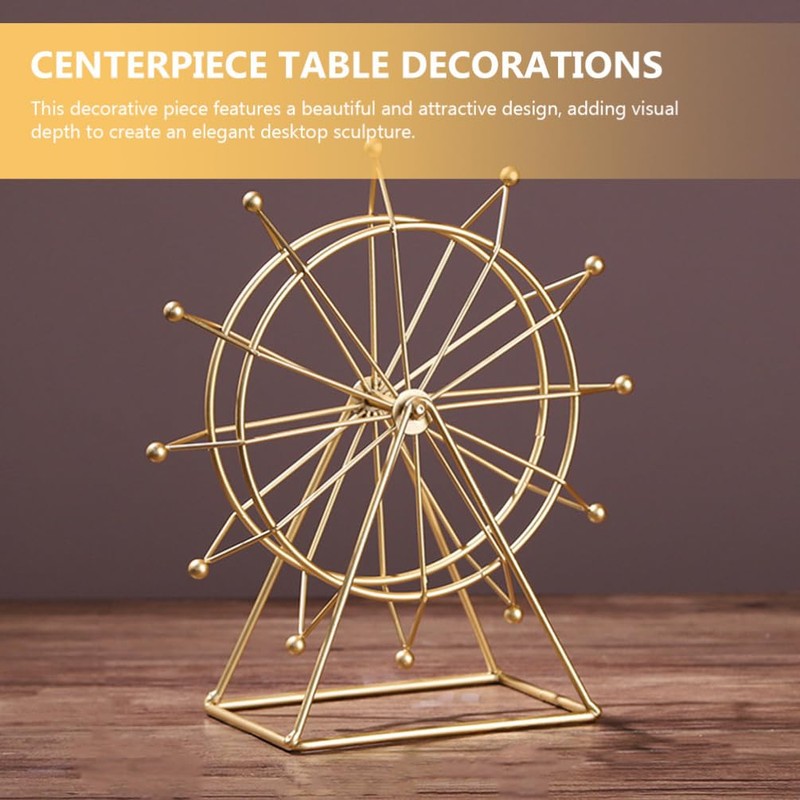 Ferris Wheel Ornament, Iron Ferris Wheel Model, Modern Decor for