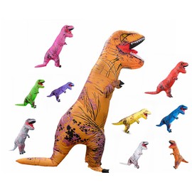 [BXINF] Tyrannosaurus Future Cosplay Suit, Tyrannosaurus, 10 Colors, Adult and Child Sizes, Unisex (Kids: Blue)