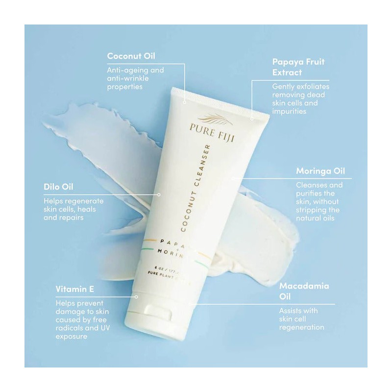 Pure Fiji Coconut Cleanser With Papaya & Moringa 175ml