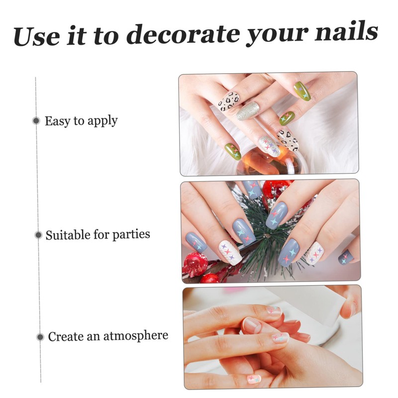 Mikinona 2 Sets Glitter Paillette Manicure Sequins 3d Glitter Confetti