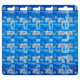 Renata 379 SR521SW Batteries - 1.55V Silver Oxide 379 Watch Battery (50 Count)