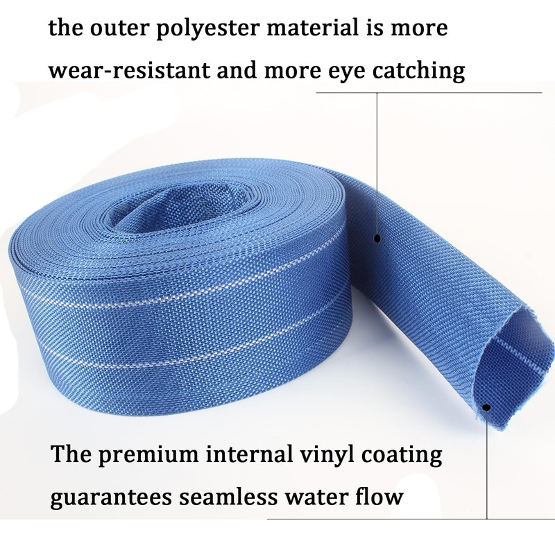Pool Backwash Hose, Heavy-Duty PVC Hose, Lay Flat Discharge Hose,Flexible