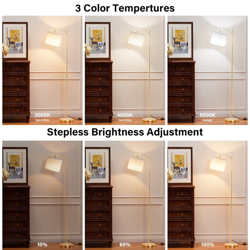 Ambimall 60" Floor Lamps with Remote Control & Bulb, Colors