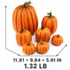 7pcs Artificial Pumpkin Decor for Autumn - Orange Foam Pumpkin
