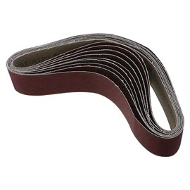 AcbbMNS 10pcs 2 x 27 Inch (50 x 686mm) Sanding Belts, 60 120 150 240 Assorted Grit Aluminum Oxide Sanding Belts for Woodworking, Metal Polishing