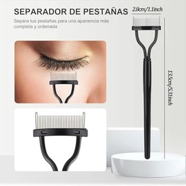 Peine De Pestaña, Cepillo De Acero De La Ceja Del Rimel De La Aguja, Separador De Pestañas Rizador De Maquillaje, Herramientas Cosméticas De La Belleza Del Maquillaje