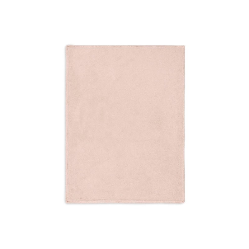 Jollein 517-511-67066 Babydecke Strick Grain Knit mit Teddyfell rosa (75x100