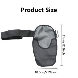 homfanseec - Fundas impermeables para bolsa de ostomía con banda de fijación elástica ajustable, funda universal para estoma para ileostomía, suministros de ostomía para mujeres y hombres (negro)