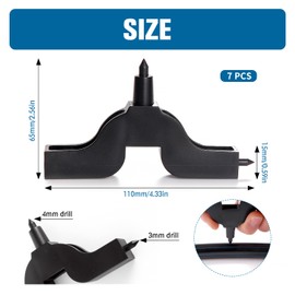 VooGenzek 7 Pieces 3 mm/4 mm Hose Hole Drilling Tool, Drip Irrigation Hole Punch Tool, Garden Drip Irrigation Tool for PE Hose