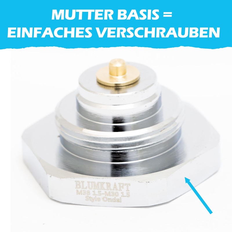 BLUMKRAFT 2 Pcs Radiator Adapter Connector M38 x 1.5 Modern