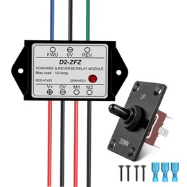 AMAKE DC12 V Forward/Reverse Relay Module,Linear Actuator Forward/Reverse Relay Module,with Polar Reversal Switch,Waterproof,Up/Down Installation Panels,for Trucks,Motor Control-D2
