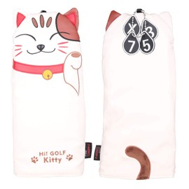 Golf Headcover Driver 440cc 460cc / Wood FW / Utility UT / Putter Cover for Mallet Magnet Type (Fits Odyssey 2 Balls) / Pin Type (Fits Scotty Cameron Odyssey) Cat Single Item (Driver's DR)