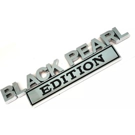 1x Pirate Plus 1x Black Pearl Edition Metal Emblem Sticker Badge Replacement for Universal Car Truck, RV, Scooter, SUV (Silver Black)